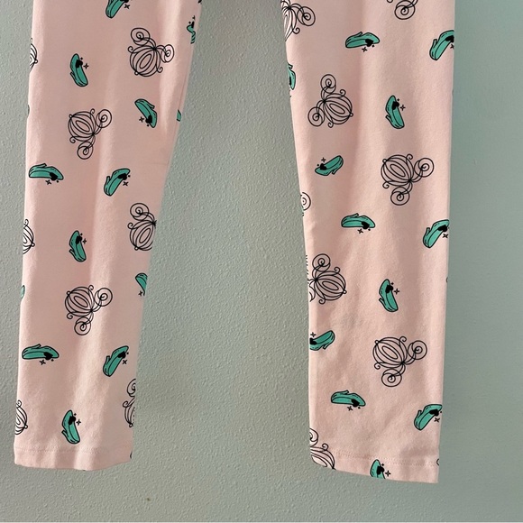 Disney Spotted zebra girls Cinderella Pink Leggings size large 10 - Picture 2 of 8